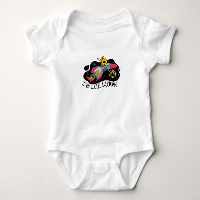 Bitcoin rocker baby bodysuit (Front)