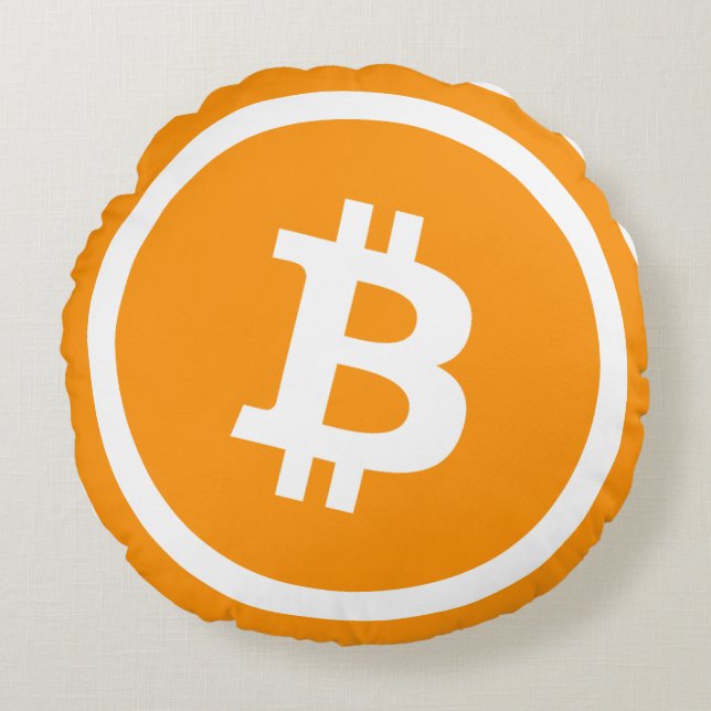 Bitcoin Round Pillow (Front)