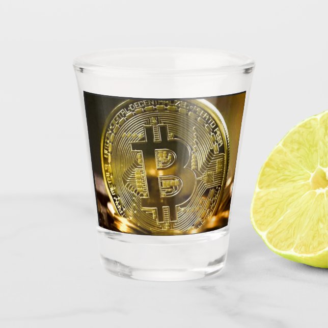 bitcoin shot glass (Front)