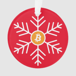 Bitcoin Snowflake Ornament