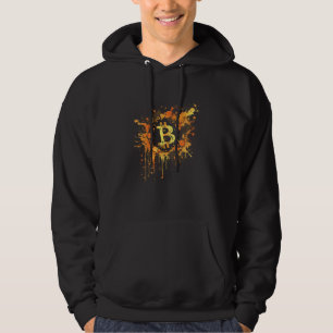 Bitcoin Splash Btc Coin Crypto Vintage Cryptocurre Hoodie