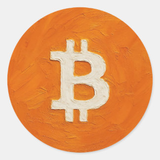 Bitcoin Standard (Oil, Style: 1) Classic Round Sticker