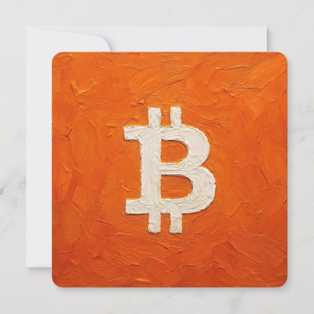 Bitcoin Standard (Oil, Style: 2) Holiday Card (Front)
