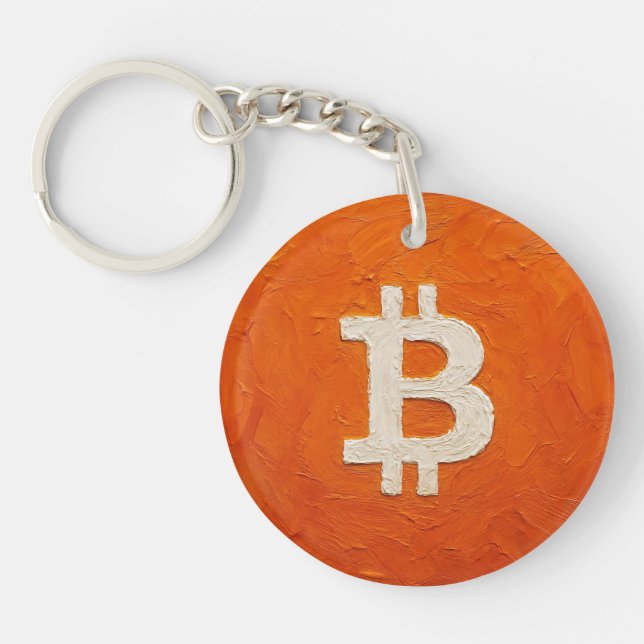 Bitcoin Standard (Oil, Style: 2) Keychain (Front)
