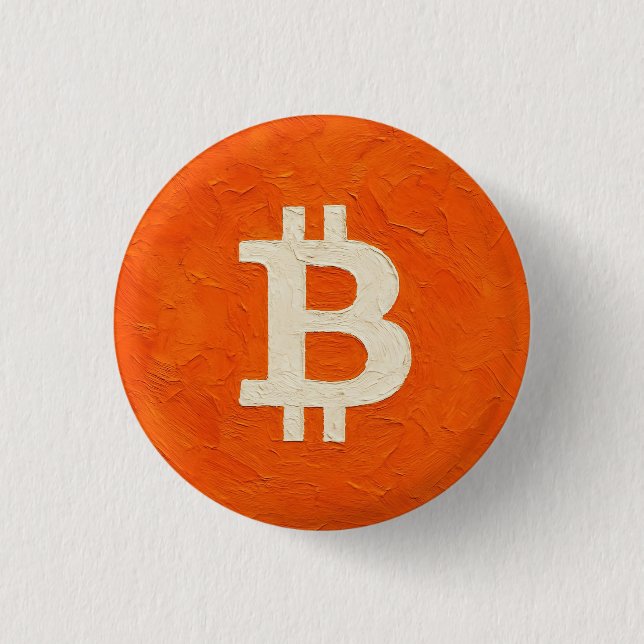 Bitcoin Standard (Oil, Style: 4) 1 Inch Round Button (Front)