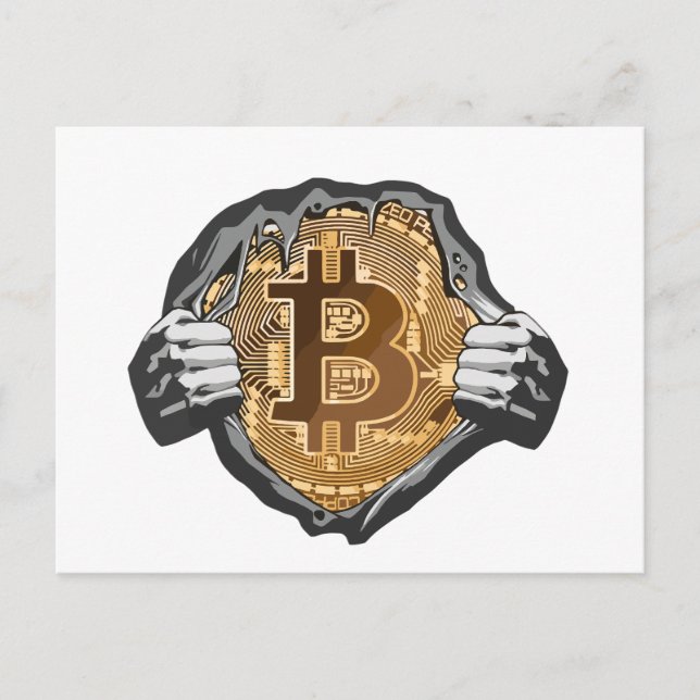 Bitcoin Super Hero Announcement Postcard (Front)