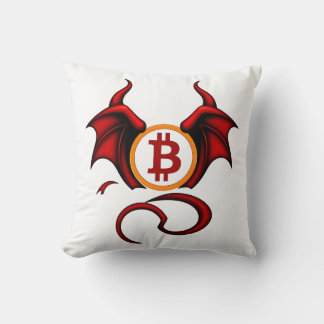 Bitcoin Teufel Throw Pillow