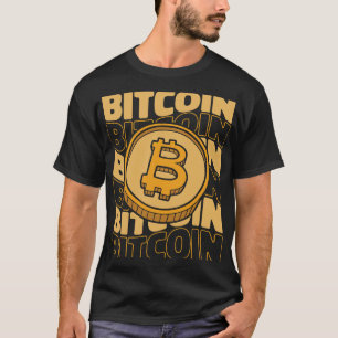 Bitcoin Text Blockchains Crypto Cryptocurrency Bit T-Shirt