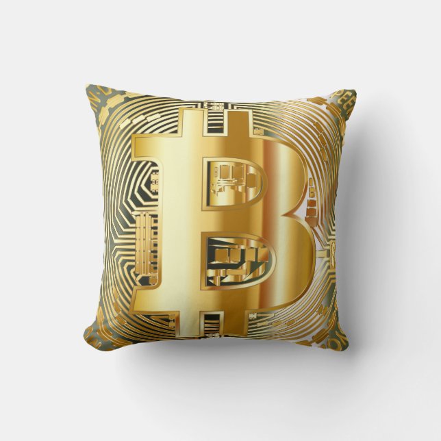 Bitcoin     throw pillow (Front)