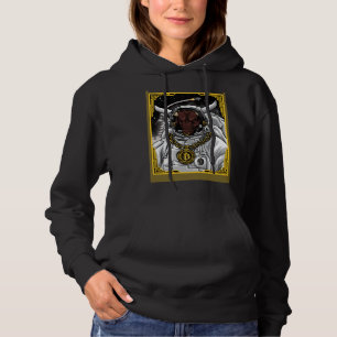 Bitcoin To The Moon Astronaut  Bull Crypto Bling C Hoodie