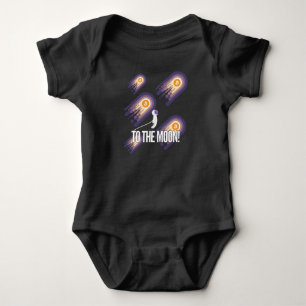 Bitcoin To The Moon Astronaut Cryptocurrency Baby Bodysuit