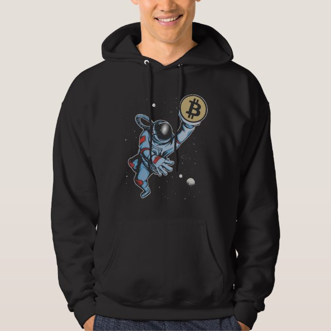 Bitcoin to the moon Astronaut Hoodie (Front)