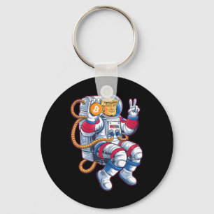 Bitcoin To The Moon Btc Astronaut Crypto Fomo Trum Keychain
