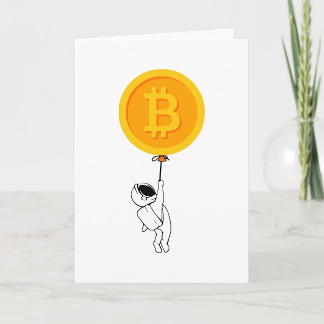 Bitcoin To The Moon Card (Front)