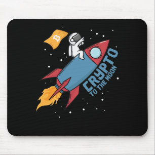 Bitcoin to The Moon Crypto Hype Mouse Pad