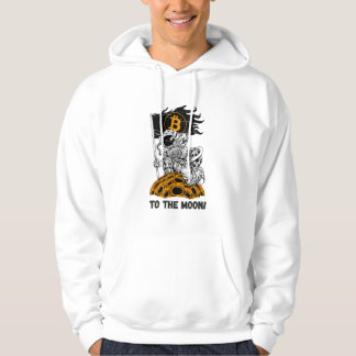 Bitcoin To The Moon HODL BTC Cryptocurrency Astron Hoodie
