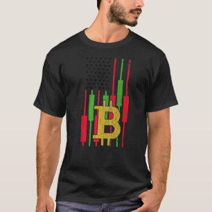 Bitcoin Trader Trading Crypto Flag T-Shirt
