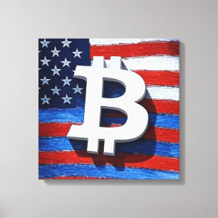 Bitcoin USA Canvas Print