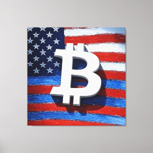 Bitcoin USA Canvas Print
