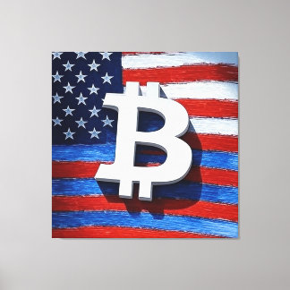 Bitcoin USA Canvas Print