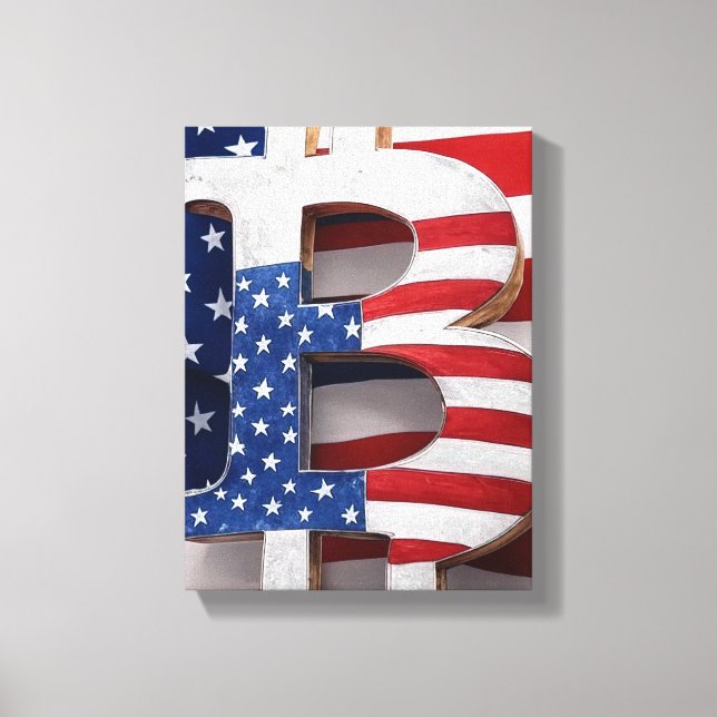Bitcoin USA Canvas Print (Front)