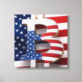 Bitcoin USA Canvas Print