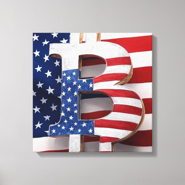 Bitcoin USA Canvas Print (Front)