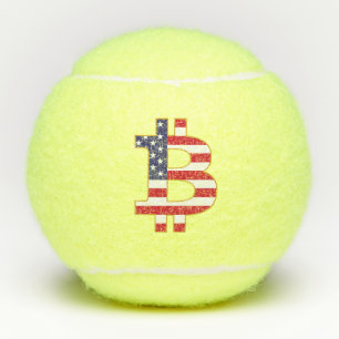 Bitcoin USA Flag  - Btc Crypto Tennis Balls