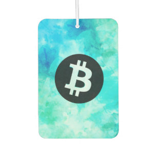 Bitcoin Watercolor (Style 3 - Beach Life) Air Freshener