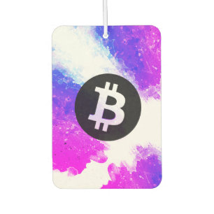 Bitcoin Watercolor (Style 6 - Miami Beach) Air Freshener