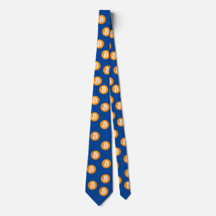 Bitcoin Wave BTC Crypto Token Neck Tie