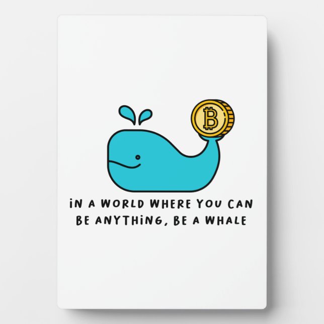 Bitcoin Whale T-Shirt Plaque (Front)