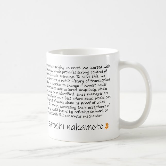 Bitcoin White Paper Coffee Mug (Right)