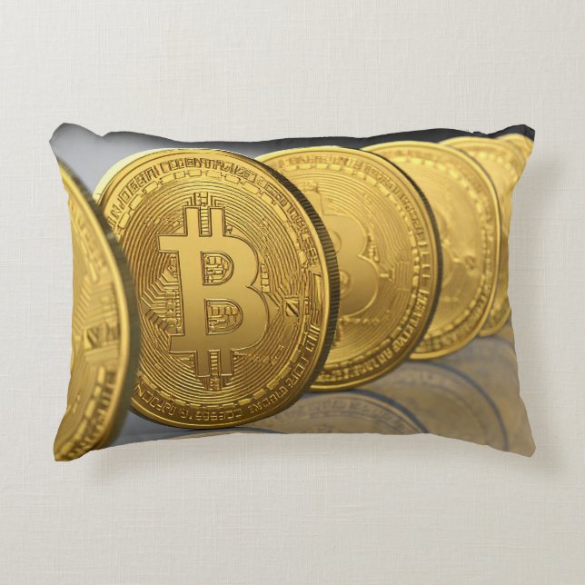 bitcoins accent pillow (Front)