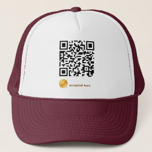 bitcoins accepted here trucker hat