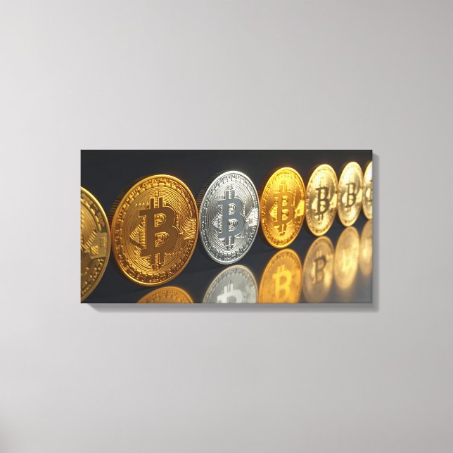 bitcoins canvas print (Front)
