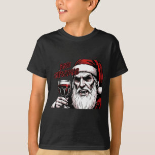 Bite Christmas Vamre Santa Claus Vintage Comic Boo T-Shirt