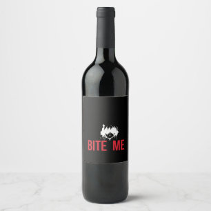 Bite Me: A Spooky and Playful Twist"  Wine Label