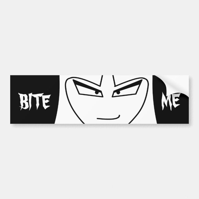 BITE ME Bumper Sticker (Front)