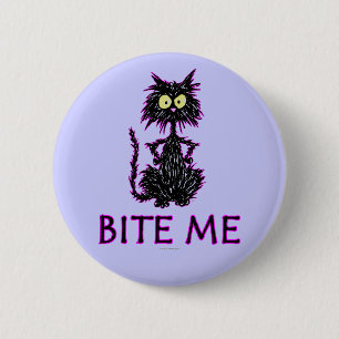 Bite Me! Cat Gift Designs 2 Inch Round Button