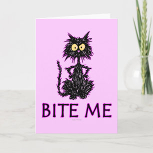 Bite Me! Cat Gift Designs Card