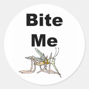 Bite Me Classic Round Sticker