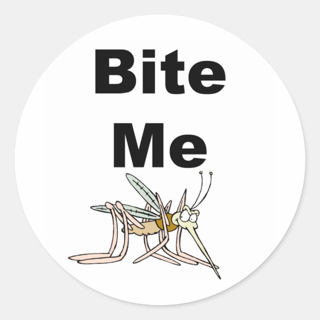 Bite Me Classic Round Sticker (Front)