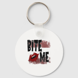 Bite me - Cool Quote - Halloween - Bat Keychain