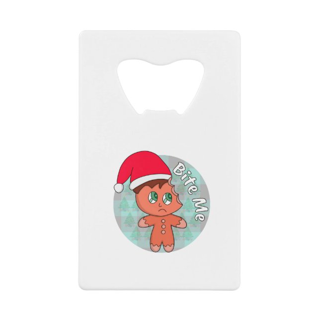 Bite Me Credit Card Bottle Opener (Front)