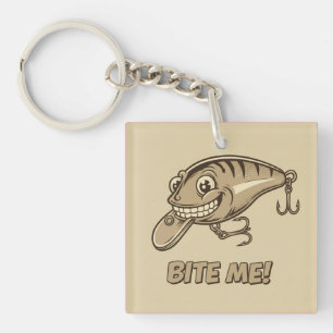 Bite Me! Fishing Lure Acrylic Keychain