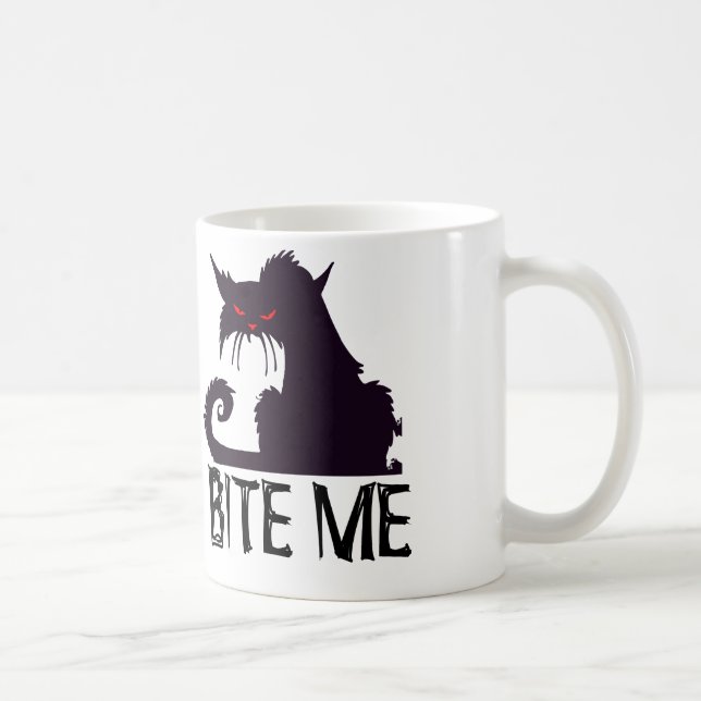 BITE ME, Funny Cats Coffee Mugs (Right)