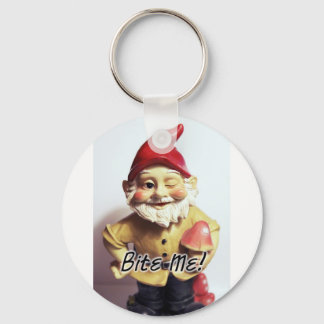 Bite Me Gnome Keychain