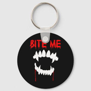 Bite Me Halloween Vampire Teeth Keychain