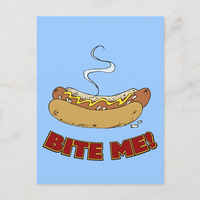 Bite Me - Hot Dog Postcard (Front)